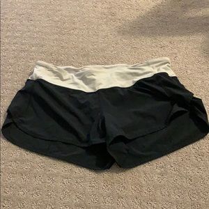 Pink and black lululemon running short